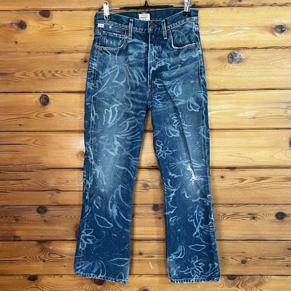 Citizens of Humanity Estella high rise Ankle Jeans Floral Size 24